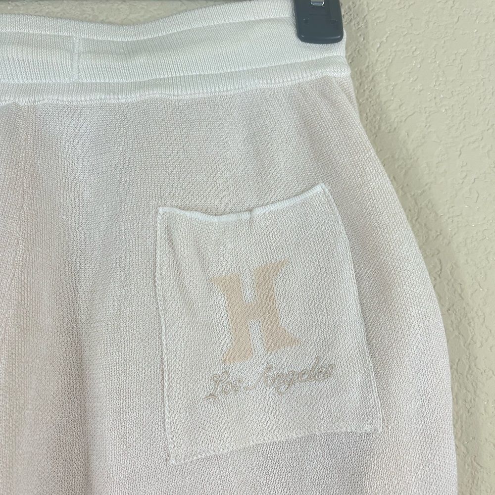 Honor the gift knit lounge shorts letter H monogram cream color size XS - Picture 5 of 11